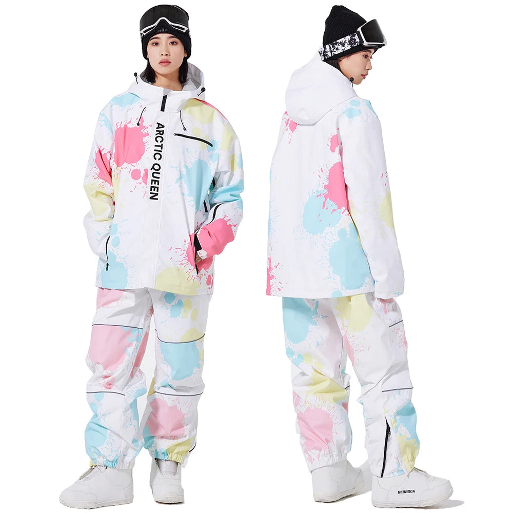 Unisex Winter Ski Suit Windproof Waterproof Snowboard Jacket Pants  Plus Size Heated Comfort Men Women Snow Wear