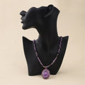 Fashion Fine Natural Mineral Amethyst Czech Diamond Inlaid Amethyst Necklace for Women Wholesale