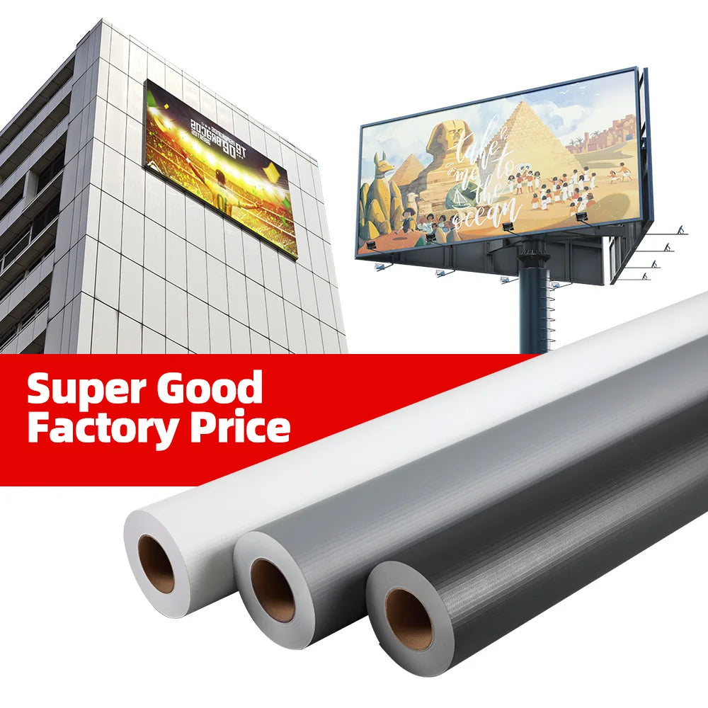 13oz Outdoor Advertising Printable  PVC Frontlit Banner Laminated 440GSM Advertising Banner Material PVC Printable Lona