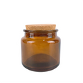 Hot-selling High Quality Home Decor 100ml clear & Green & Tawny Candle Glass Jar with Cork
