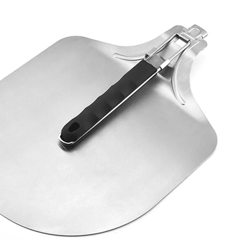 Hot Selling Disposable Baking  Tool Customized Stainless Steel Pizza Peel Shovel Plastic Rubber Handle