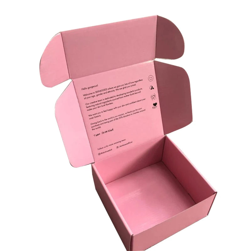 China Factory Cheap Price Small Size Luxury Flat Mailing Carton Packaging Plain Mailer Corrugated Box for Jewelry