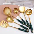Tableware High-end Ceramic Handle Set Kitchenware 304 Stainless Steel Spoon Soup Spoon Strainer Oil Spoon Kitchen Utensils