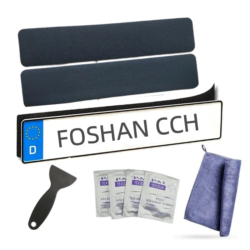 Adhesive Stickers Car License Plate Fixing Velcroes Hook and Loop Invisible Number Plate Holder