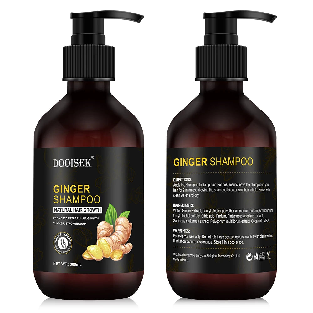 500ml Damaged Hair Shiny Ginger Shampoo Purple OEM Customized Anti Hair Loss