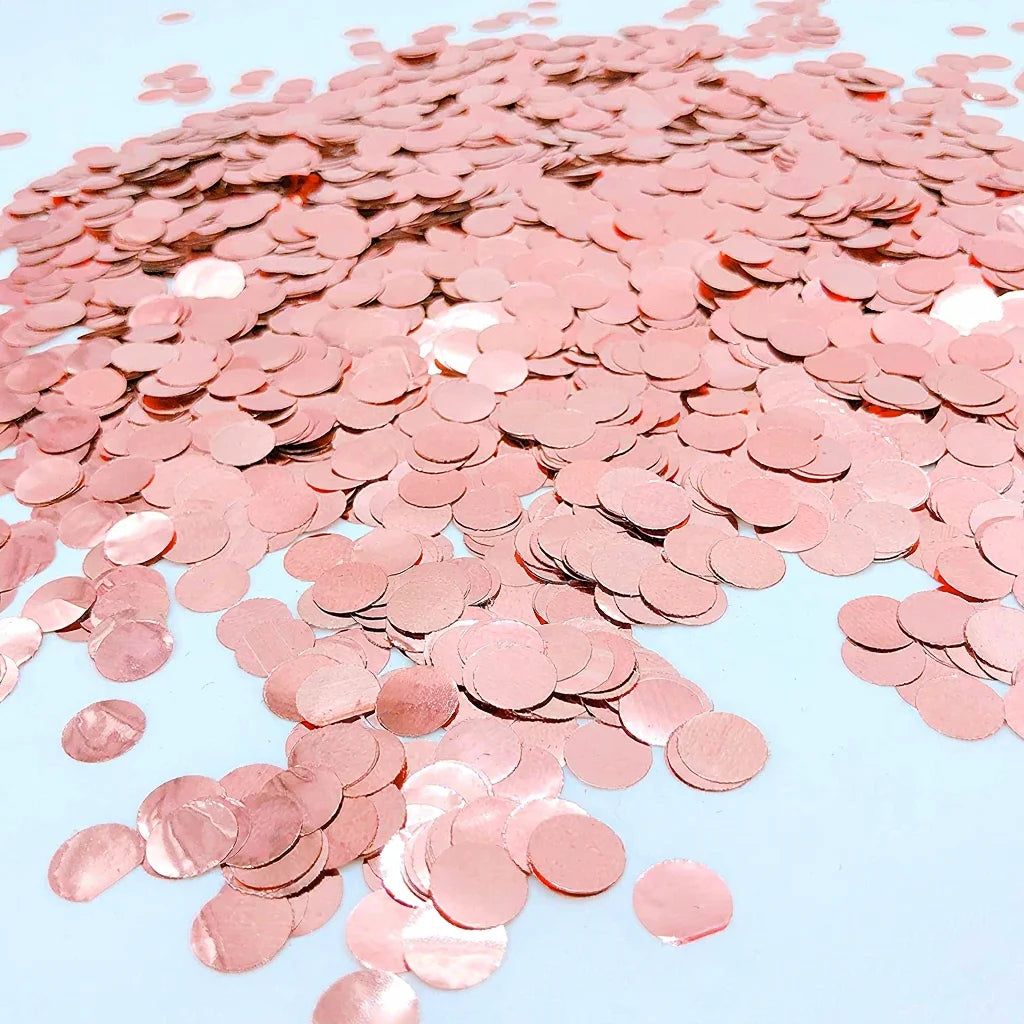 Throwing 1cm 2.5cm Metallic Round Foil Glitter Bulk Rose Gold Confetti for Balloon Wedding Birthday Party Decor Table Event