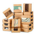 Square Boxes with Clear Window Soap Packaging Kraft Paper