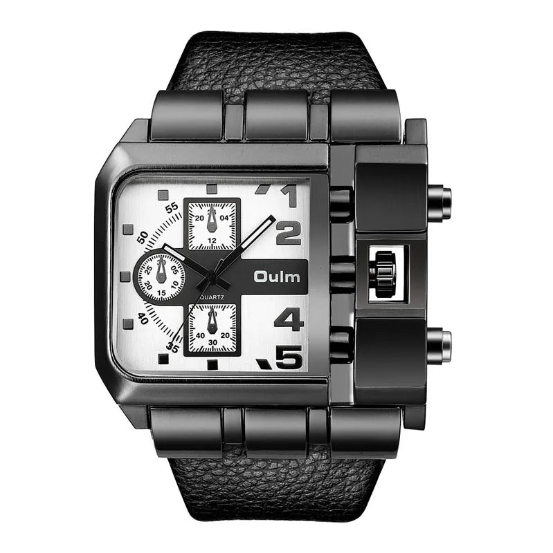 Wholesale Good Quality Alloy Fashion Large Dial square Quartz Men's Watches for Men
