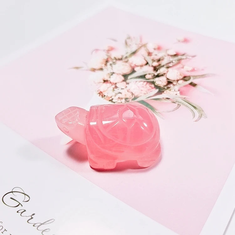 HZ wholesale high-quality popular healing crystals small toy tortoise with garden for sale carved tortoise stone