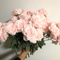 G-1015 Artificial Wedding Decoration Silk Pink Rose Bouquets Flower Rose Bouquet Backdrop Flowers