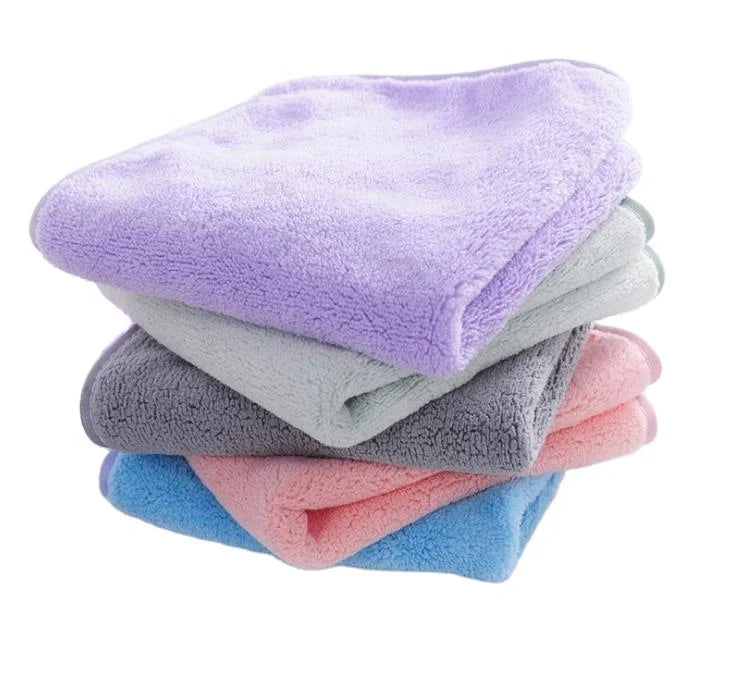Small square Towel With Warp Knitted Coral Fleece Microfiber   280gsm  25*25cm Kichen Towels