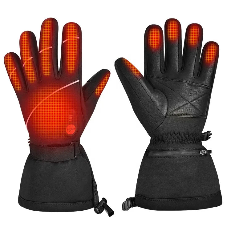 Supplier Heated Motorcycle Gloves Waterproof Electric Heating Gloves Winter Outdoor Ski Gloves