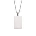 Wholesale Stainless Steel Rectangle Pendant Necklace 18k Gold with Custom logo Necklace Pendent for Man