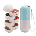 Eco- Friendly Portable Wheat Straw Weekly Pill Case 7 Days Biodegradable  Medicine Tablet Dispenser Organizer Container Pill Box