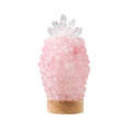 Wholesale Natural clear Rose Quartz Pineapple Shaped Lamp Healing Crystal Lamp