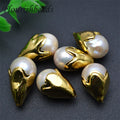 Wholesale Anti Fading Gold Plated Natural WaterDrop Shape Fresh Water Pearl Loose Pearl Beads for Bracelet Necklace Making