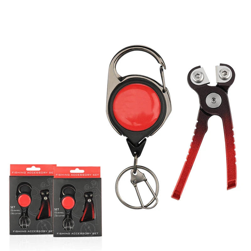 Custom Logo Fly Fishing Line Clippers Nippers Tools Combo with Retractor Zinger