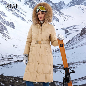 Down Jackets Women Thicken Clothes Overcoat Lace-up Women Winter Overcoat