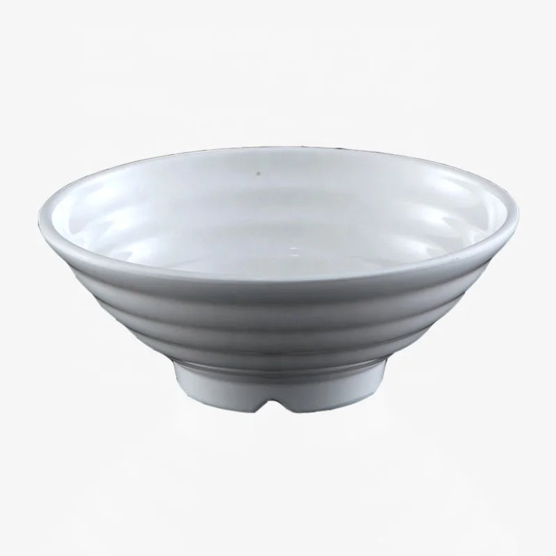 Commercial Restaurant Dinnerware 7.7 Inch 1000ML Large Thick White Melamine Ramen Bowl