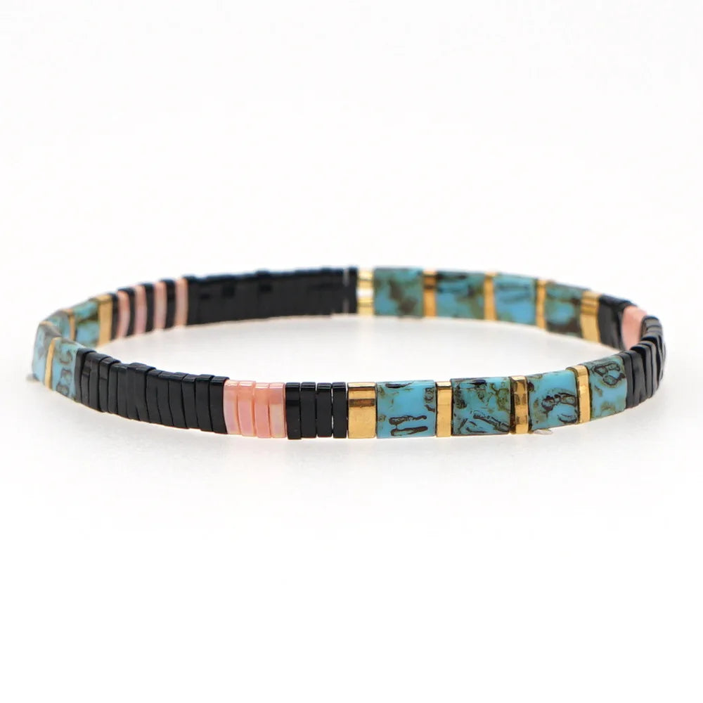 2025 Crystal Women Miyuki Tila Beads Bracelet Homme Glass Seed Bead Bracelet