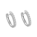 Simple Hoops 925 Sterling Silver Small Cubic Zirconia U Shaped Minimalist Vintage Earrings for Women Fine Jewelry Wholesale
