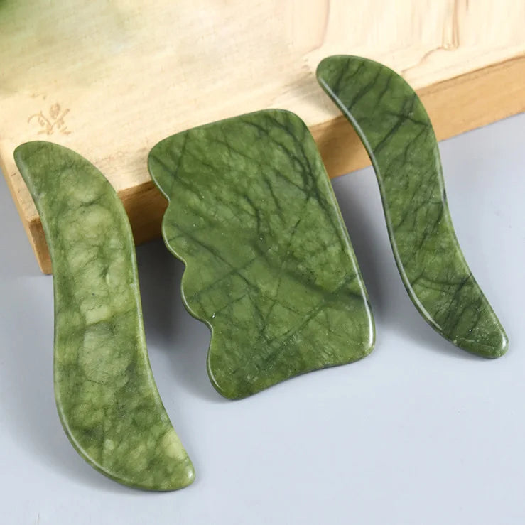 Diy Crystals Hot Sell Lapis Lazuli Jade Facial Massager Roller Set Xiuyan Jade Gua Sha for Face & Body Massage