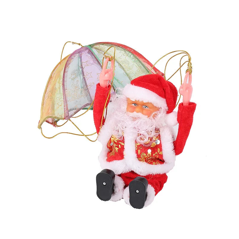Parachute Somersault Electric Music Santa Claus Christmas Presents Gifts Ornaments Christmas Decorations