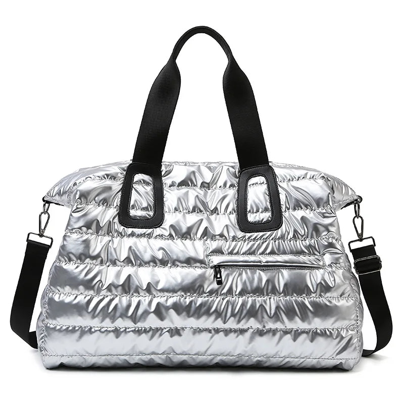 Nylon Leisure Sports Fitness Bag Wet and Dry Separation Waterproof Swimming Yoga Travel Duffel with Fashionable Zipper Closure