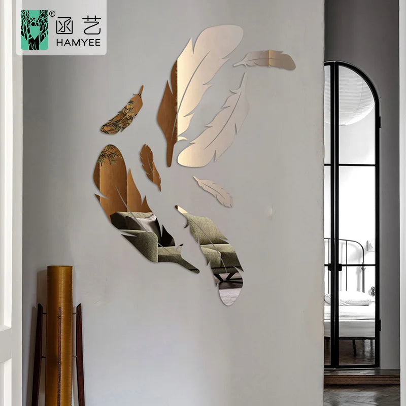Trending Hot Products Customization Cute Pattern Decor Wall Sticker Adhesive Acrylic Mirror Wall Stickers for Kids