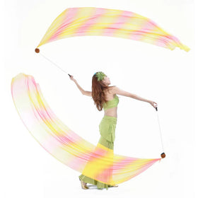 Professional Performance Wear Cheap Gradient Color Belly Dancing Poi Throwing Balls with Scarf