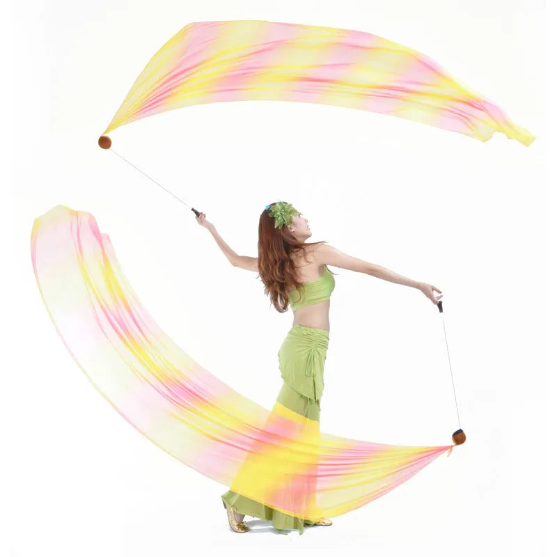 Professional Performance Wear Cheap Gradient Color Belly Dancing Poi Throwing Balls with Scarf