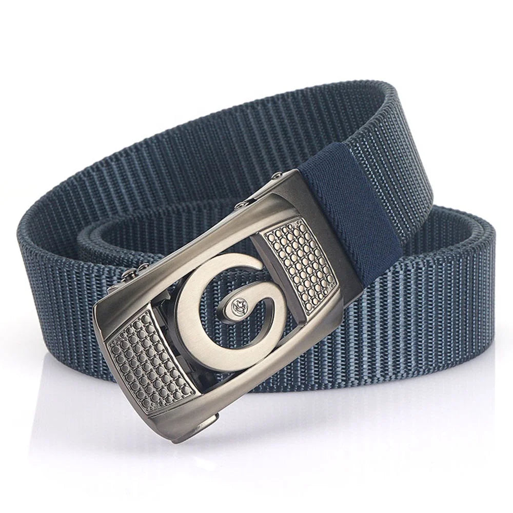 TUSHI Men's Heavy Duty Nylon Tactical Belt with Custom Alloy Automatic for Buckle No Hole Design Factory Direct