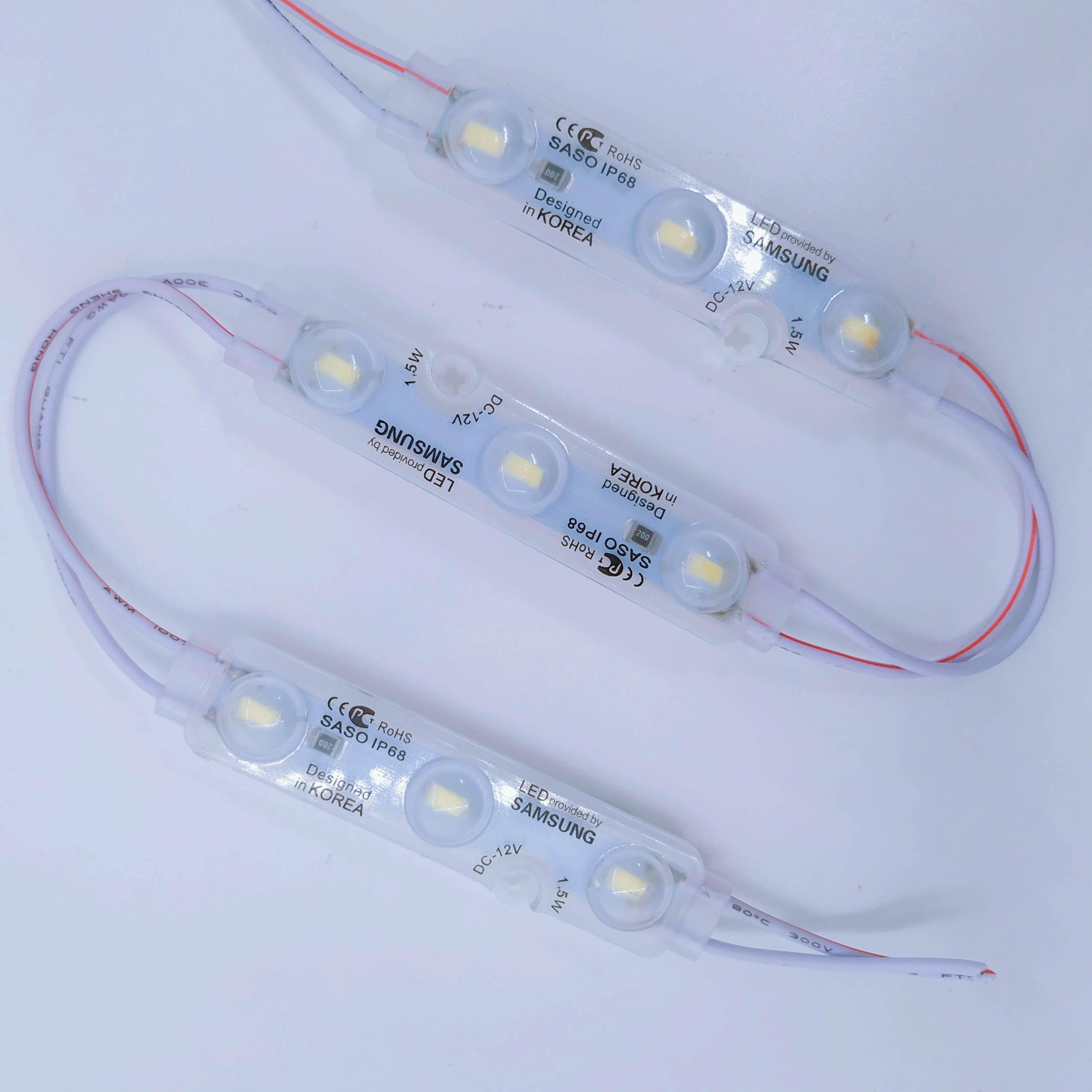 Injection Led Module Epistar 2835 SMD 3 LED Red Blue Green Yellow Color IP68 Led Module Lights
