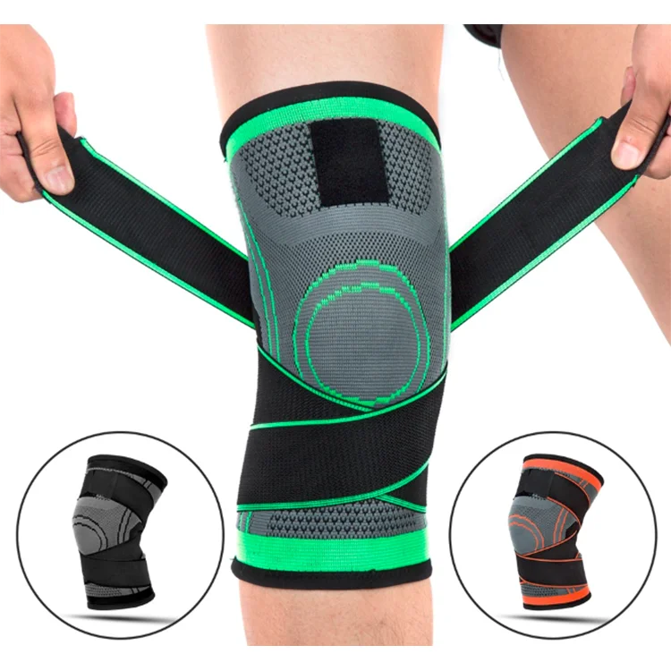 New Color Sports Brace Running Bandage Compression 3d Knitting Nylon Elastic Knee Sleeve Support
