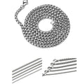 Wholesale 2023 Fashion Jewelry Women Custom Venetian Pearl Link Chain Box Chain Diamond Titanium Low Price Accessories Necklace