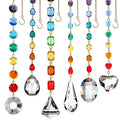 GOLDENHAITAI Crystal Suncatcher Wind Chime 40mm Prism for Window Hanging Decoration Handmade Gifts for Mom Girls