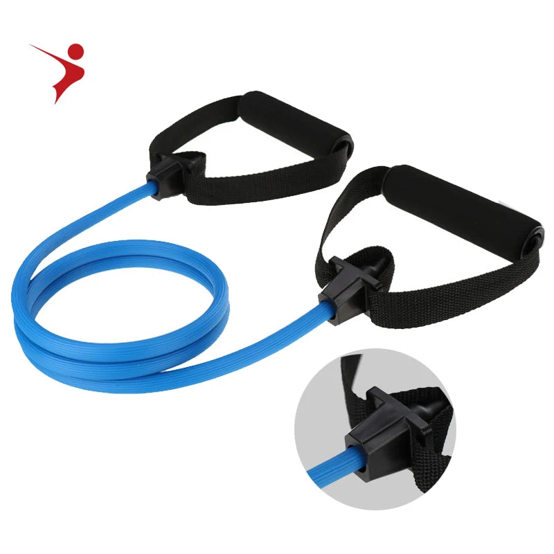 2021 New Stripe Latex One Word Pull Rope Fitness Equipment Resistance Bands Elastic for Exercise Muscle Training Tubing