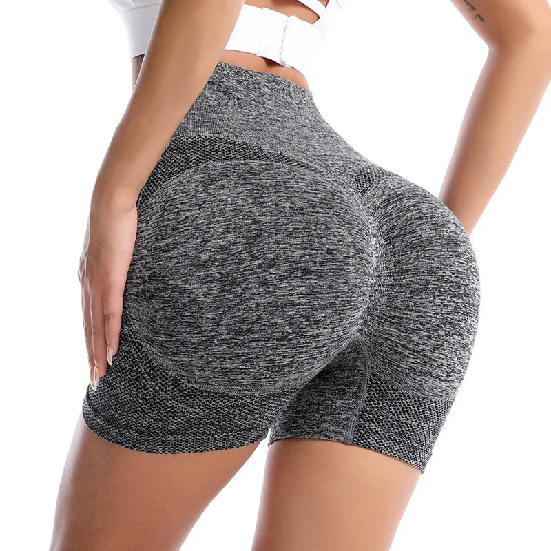 Summer Solid Gym Sports Seamless Women Scrunch Butt Yoga Shorts Fitness Pants for Female