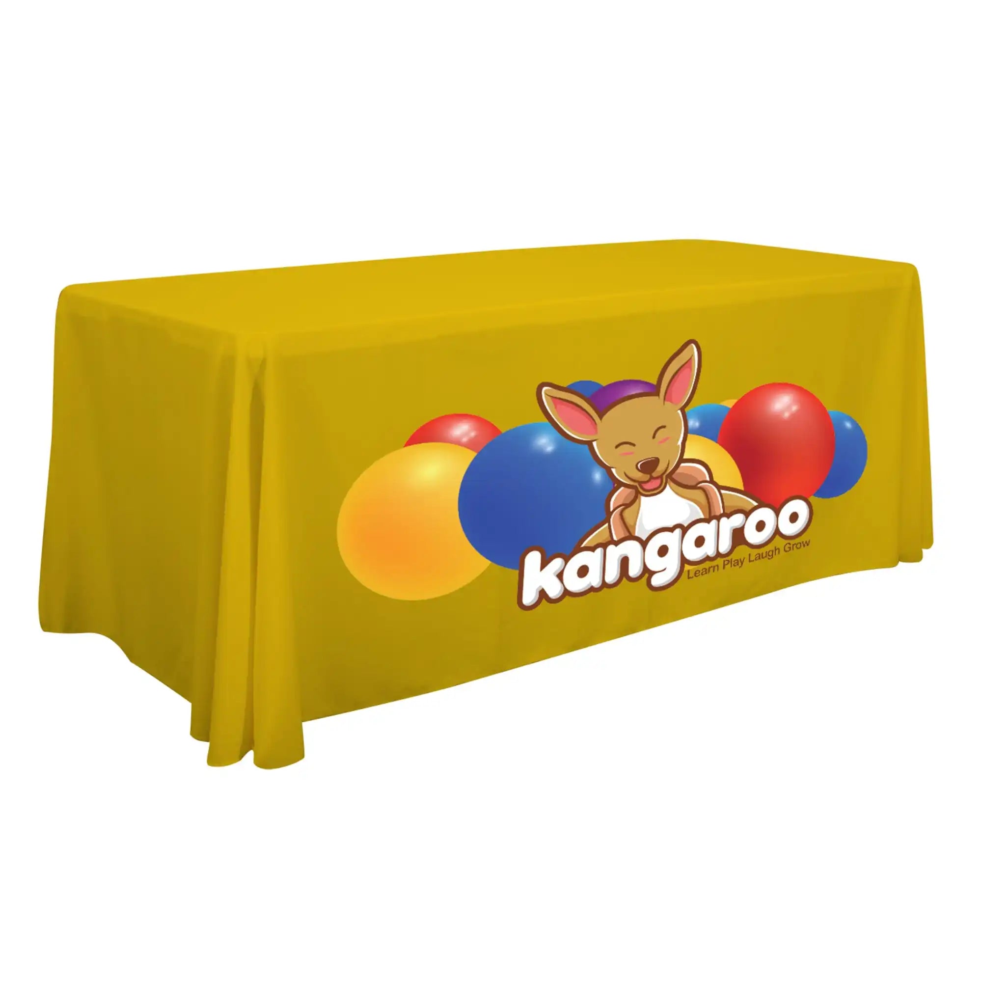 Trade Show Table Cloth Rectangular Banquet Logo Polyester Trade Unfitted Outdoor Birthday Booth 6Ft 8Ft Wedding Events Cover