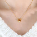 Fashion Ensembles De Bijoux Femme Hollow Heart Pendant Gold Plated Stainless Steel Jewelry Set for Women
