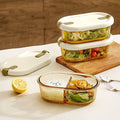 OWNSWING Kitchen Storage Glass Container with Lid Microwave and Dishwasher Safe Lunch Box BPA-FREE Lunch Box for Kids