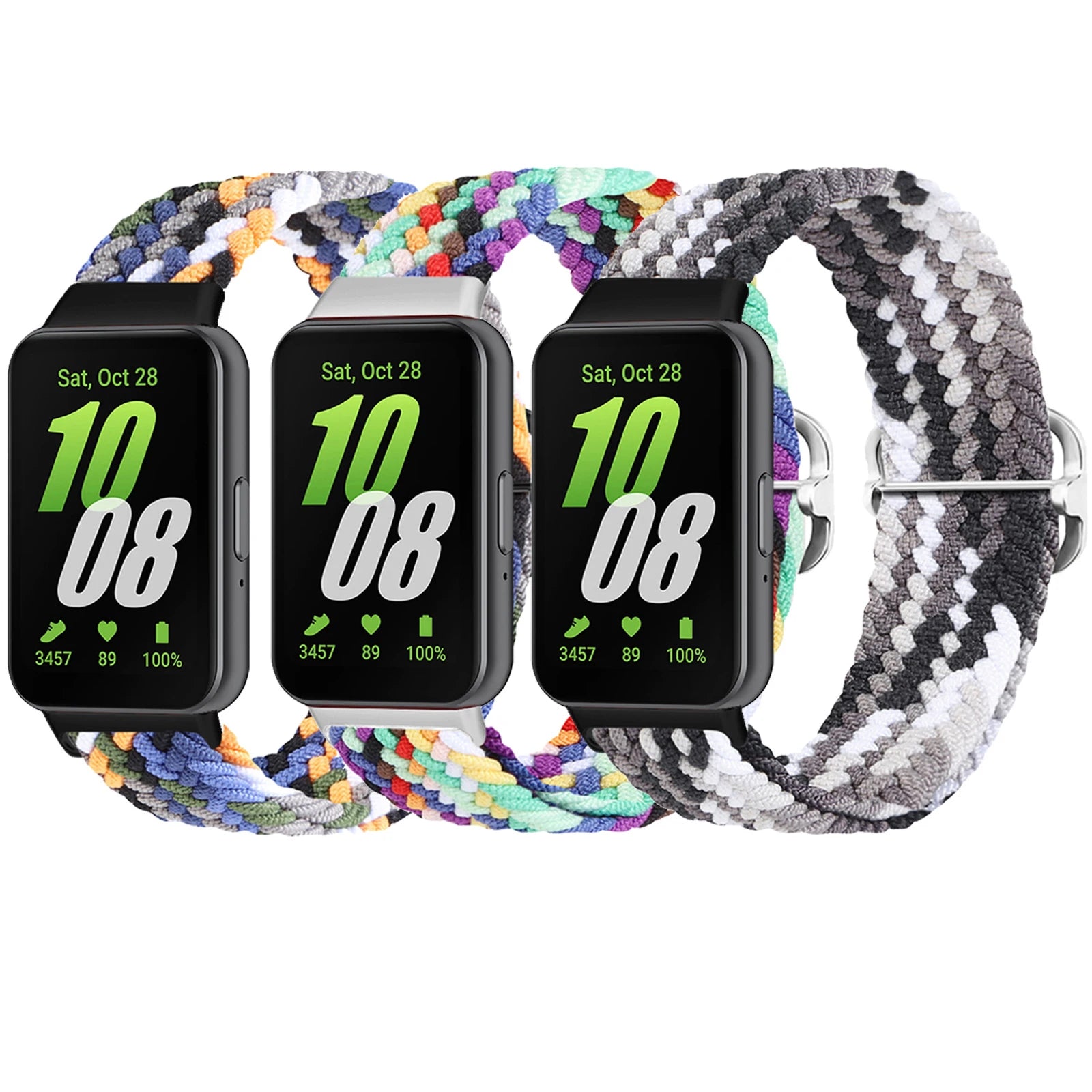 IVANHOE for Samsung Galaxy Fit 3 Strap Accessories Watchband Sport Nylon Braided Adjustable Replacement Correa Galaxy Fit3 Band