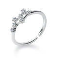 Isunni S925 Sterling Silver Rings Vendor 12 Zodiac Signs Ring Thin Rings with Zirconia