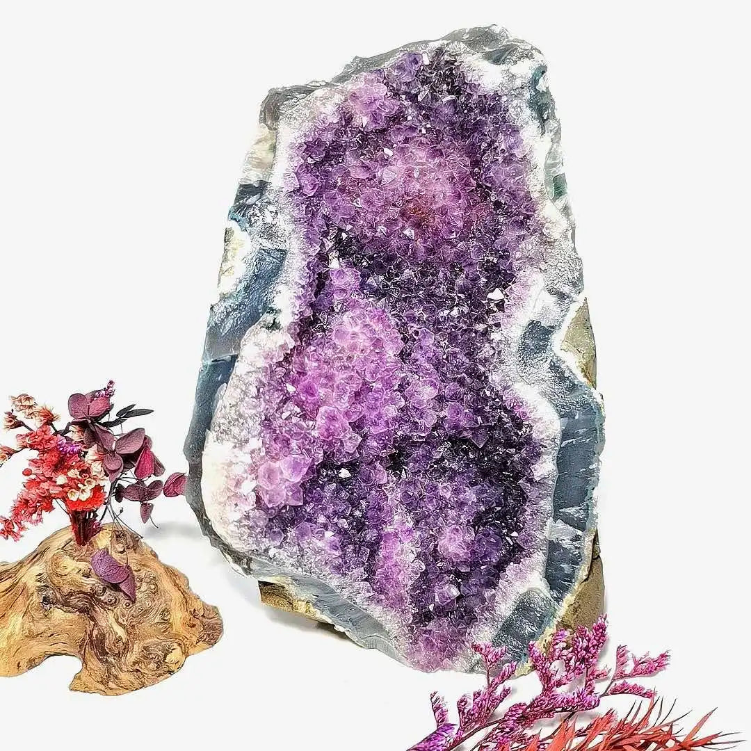 Wholesale Natural Beautiful Gemstone Raw Amethyst Crystal Cluster Carving for Gift Decoration