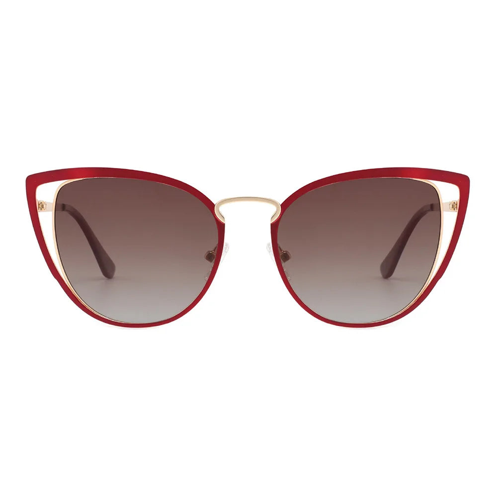 VIFF GLT8104 Designer Cat Eye Shape Polarized TAC Sun Glasses Fashional Stainless Steel Sunglasses for Women