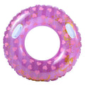 New Design Sequins Purple Hearts Swim Ring with Handles Sequins Colorful Star Swim Ring with Handles Summer Party Swimming Ring