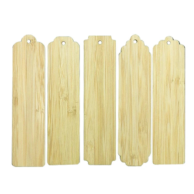 Bamboo Love Eco-Friendly Customizable Size/Design/Shape Blank Bookmarks Custom Logo Carved Graffiti Craft Back School OEM/ODM