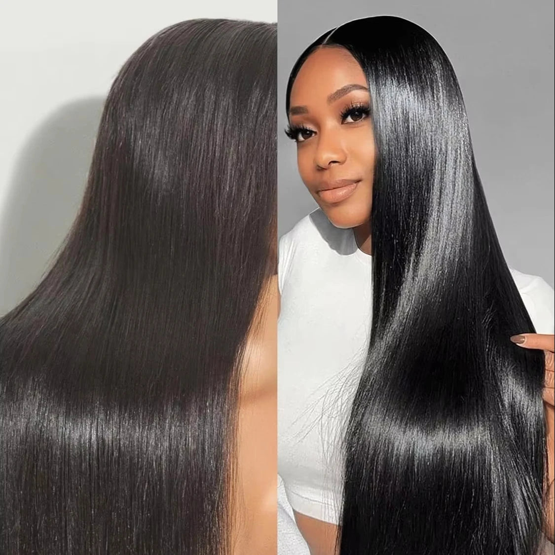 250 Density Straight Natural Human Hair Wig Cheaper 4x4 Transparent Lace 100% Raw Vietnamese Hair Closure Wigs for Women