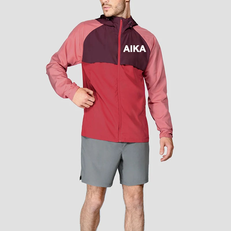 New and Improved Fit Double Stack Zip Pockets Lightweight Breathable Adjustable Hood Custom Logo Men Windbreaker Jackets