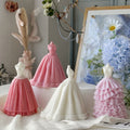 J10-355  Muslim Wedding Season Silicone Mold Diy Handmade Aroma Candle Skirt Cake Decoration Baking Molds